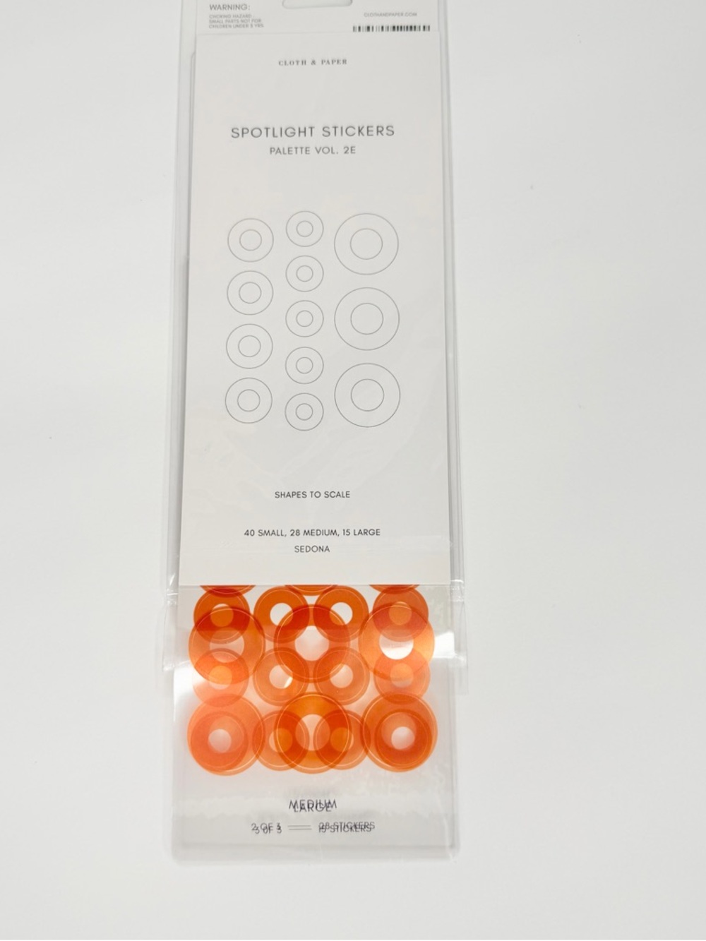 Cloth & Paper Spotlight Sticker bundle: multi-color round stickers. New - Picture 9 of 9